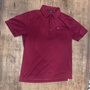 Travis Mathew Deep Red Polo Shirt